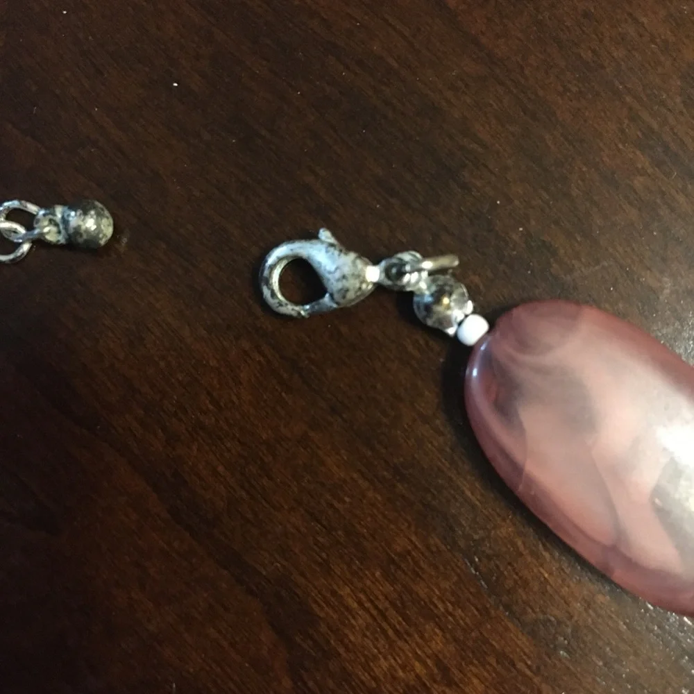 Chunky Beaded Necklace with Turquoise, Brown, and Speckled Beads - Picture 4 of 5